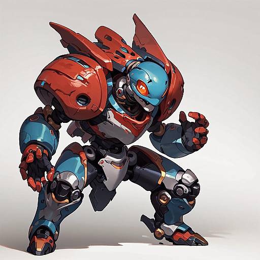Cybernetic Armored Robot Charmander Full Body