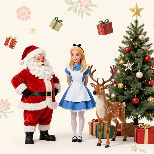 Whimsical Wonderland Christmas Scene