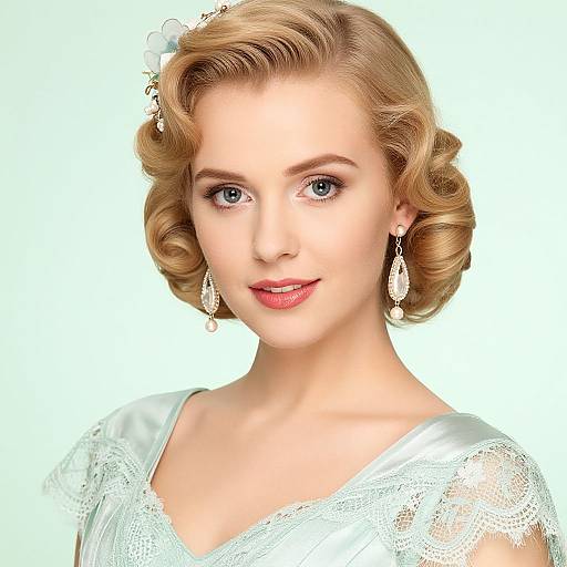 Vintage Glamour Woman Portrait