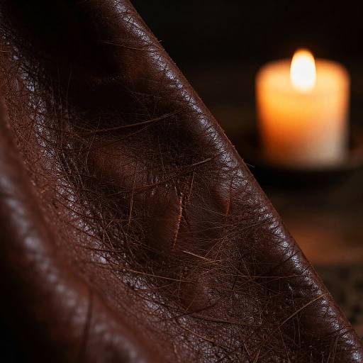 Whip Marks on Aged Leather Texture