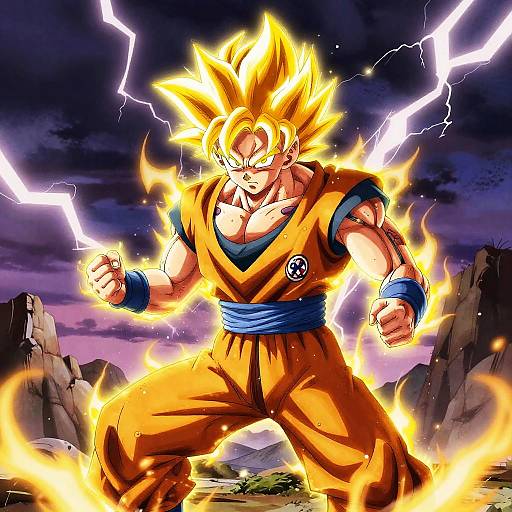 Dragon Ball Z OC with Electrifying Aura