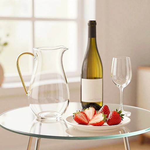 Elegant Glass Table Setup Illustration