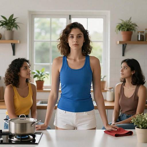 Women Gathering in a Cozy Kitchen