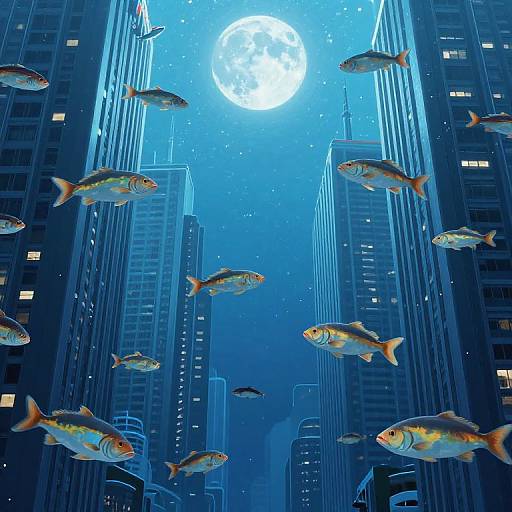 Surreal Skyscraper Fish Habitat