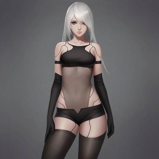 Elegant Android Character with Unique Features