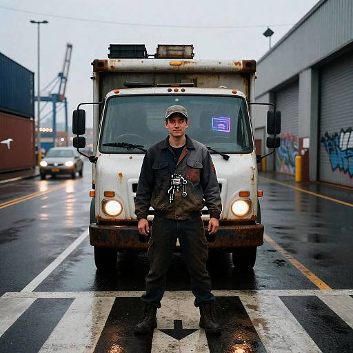 Harbor Courier at Magenta-Gold Sunset