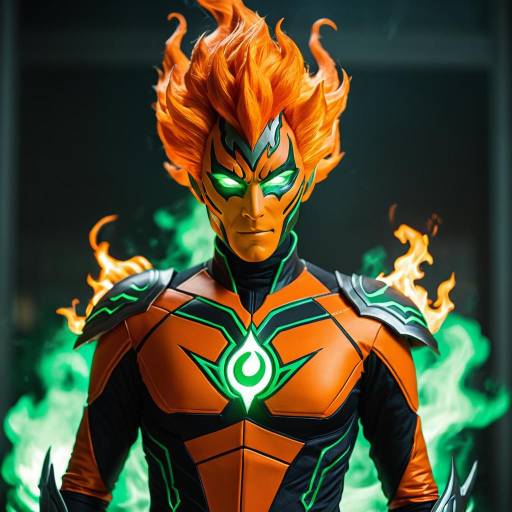 Larfleeze Inspired Cosplay with Flaming Hair