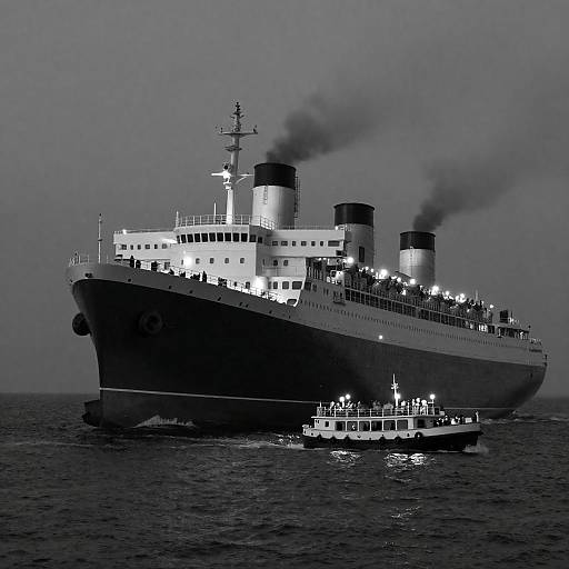 Dramatic Ocean Liner at Sea
