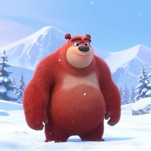 Silky Blizzardy Mountain Landscape