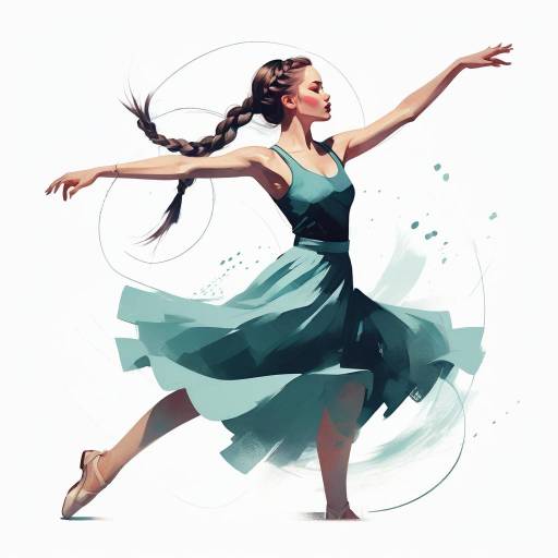 Energetic Dancer in Minimalist Style Energetic Dancer in Minimalist Style