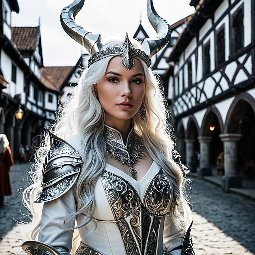 White Witch in Ornate Fantasy Armor