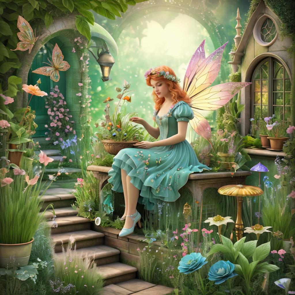 Charming Fairy in a Magical Garden