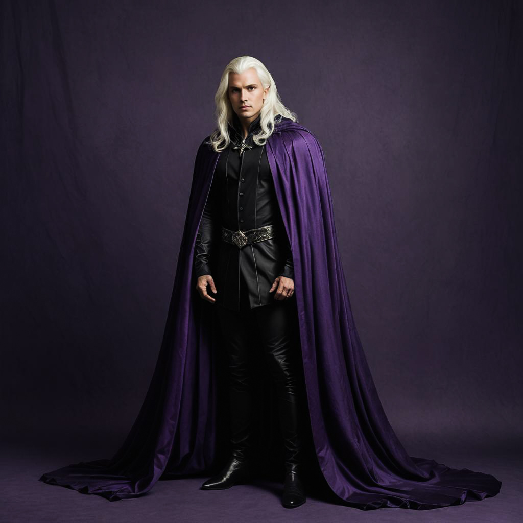 Sneering Dark Prince in Vampire Attire