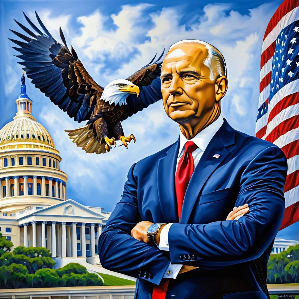 Patriotic Oil Painting of 2016 President