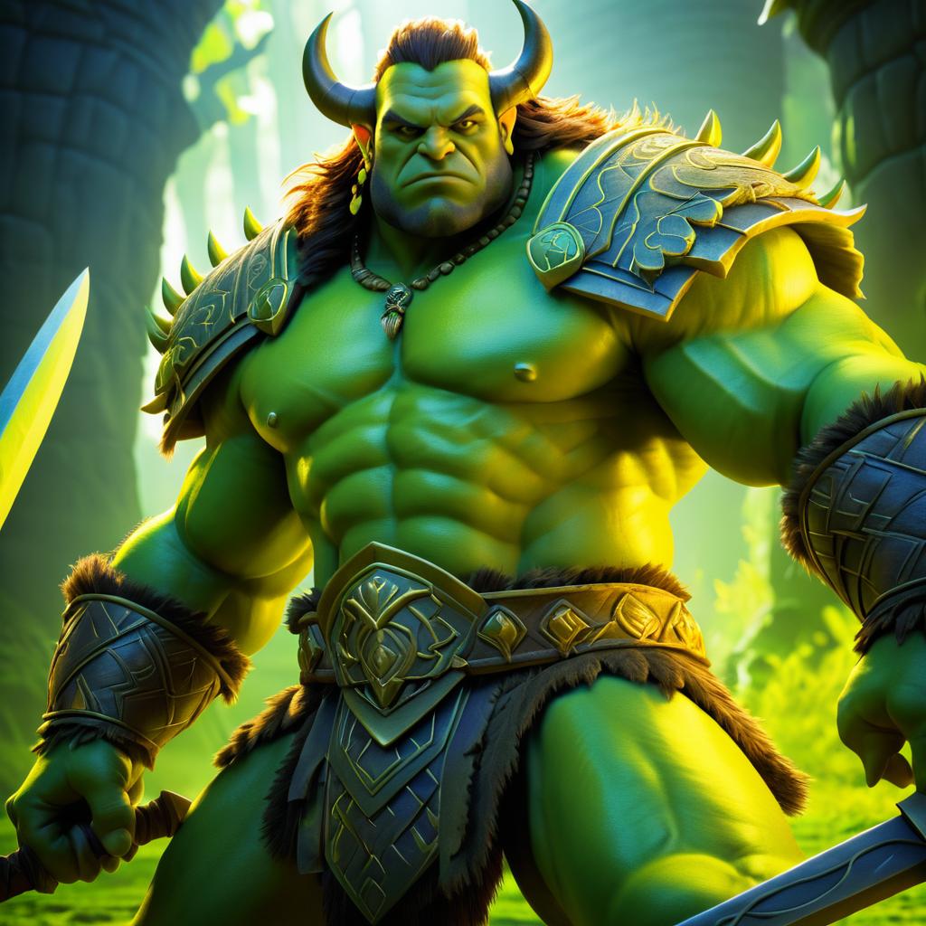 Epic Male Ogre Barbarian Artwork