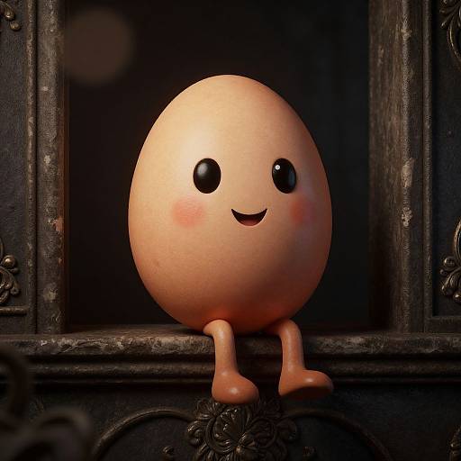 Fantasy Cartoon Humpty Dumpty Scene