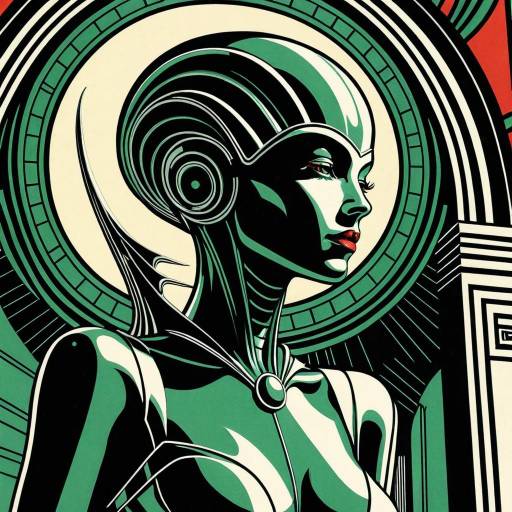 Art Deco Alien Diplomat Illustration