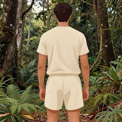 1990s Gym Gear in Surreal Forest