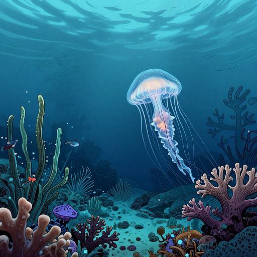 Bioluminescent Underwater Pen-and-Ink