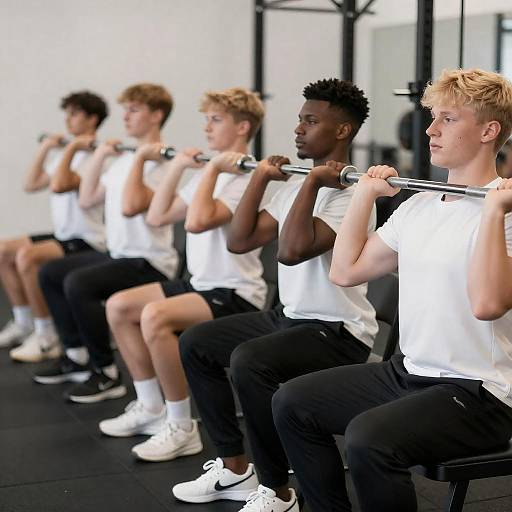 Group Weightlifting Training Session