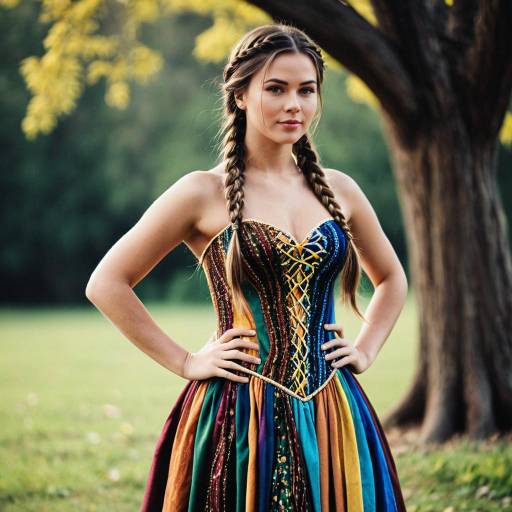 Colorful Celebrity Costume in Nature