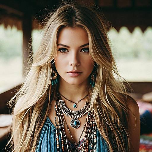 Bohemian Woman with Jewelry