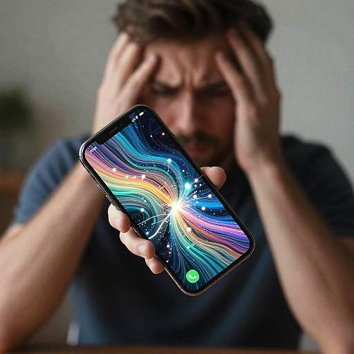 Confused Practitioner Smashing iPhone