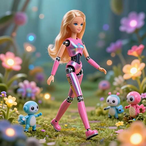 Cyber Garden Robot Barbie Stroll