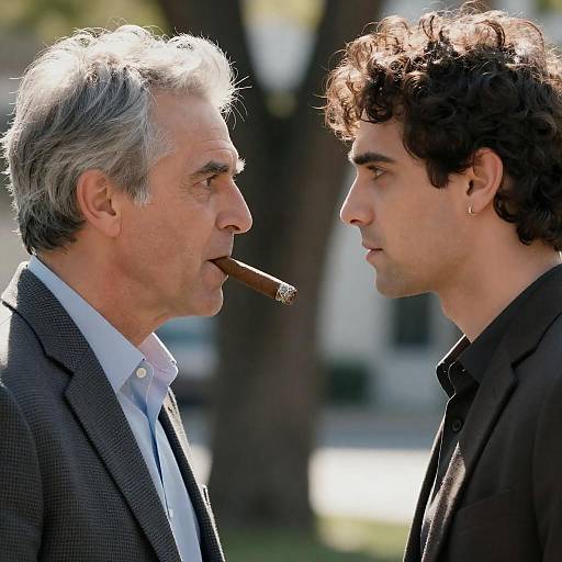 Intense Standoff: Two Men in Focus