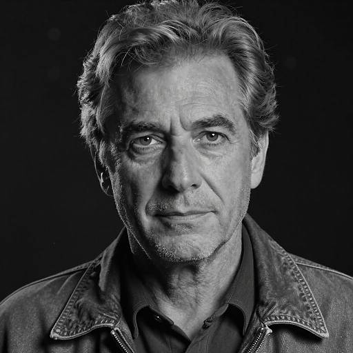 Cinematic Black and White Portrait of Man