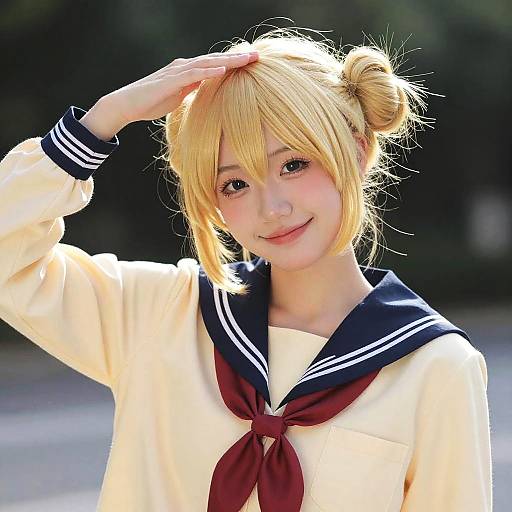 Photorealistic Toga Himiko School Portrait