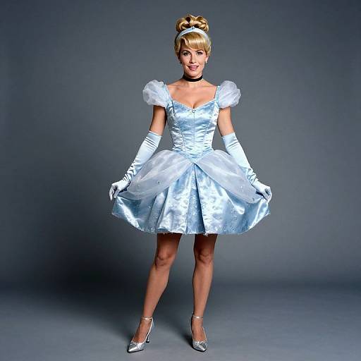 Woman in Cinderella Costume with Short Dress