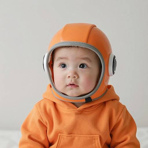 Whimsical Infant in Construction Costume