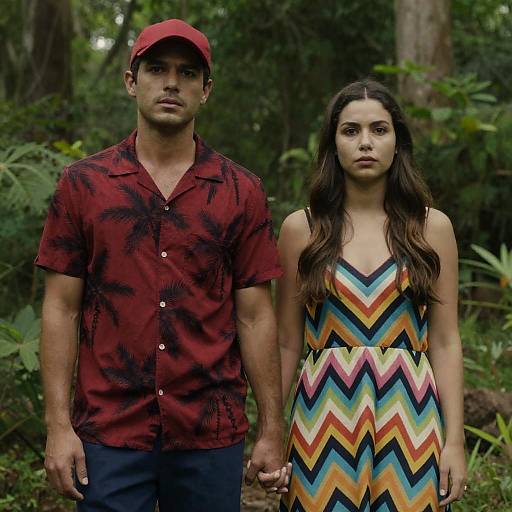 Serious Portrait in Lush Green Forest