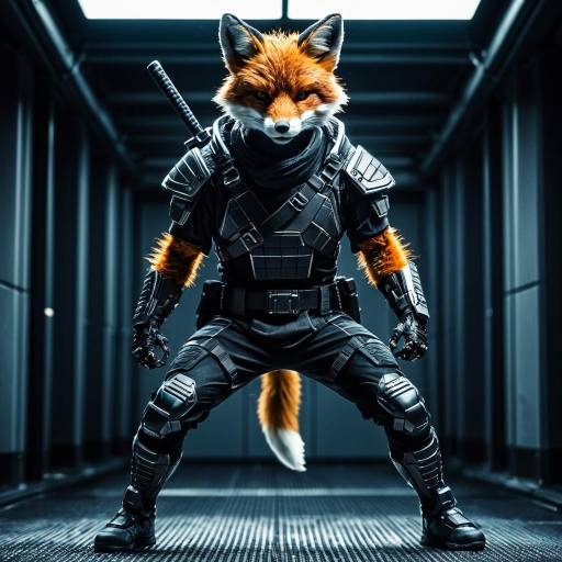 Cyber Ninja Fox in Tactical Armor