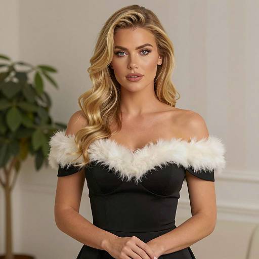 Elegant Blonde Woman in Stylish Attire