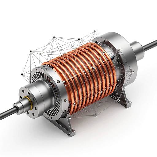 Electric Motor Coil with Network Threads