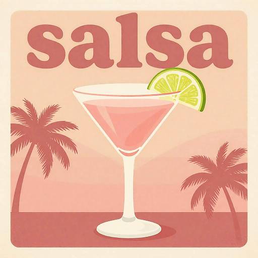 Midcentury Tropical Salsa Mai Tai Poster