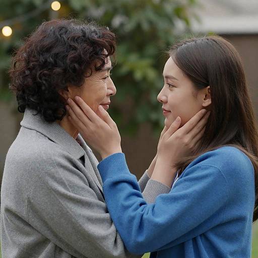 Tender Moment Between Two Women