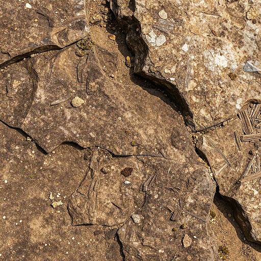 Detailed Stone Ground Texture Close-Up