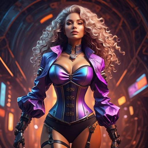 Futuristic Elegance: Steampunk Fusion Art