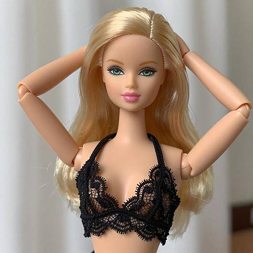 Realistic Portrait of a Blonde Doll