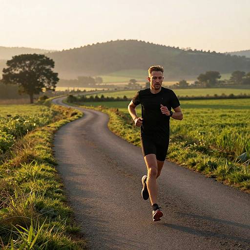 Solo Crosslauf Athlete at Dawn