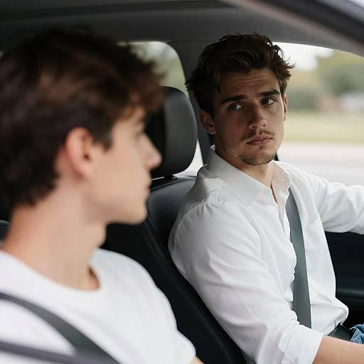 Candid Car Moment Between Friends