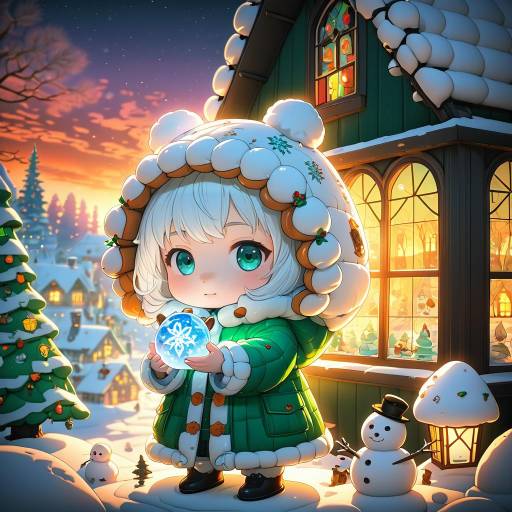 Enchanting Chibi in Winter Wonderland