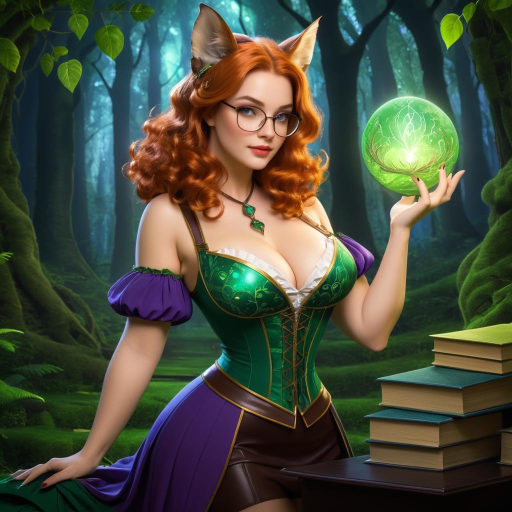 Enchanting Librarian of the Forest