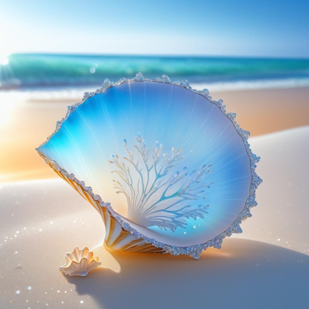 Opalescent Seashell in Morning Light