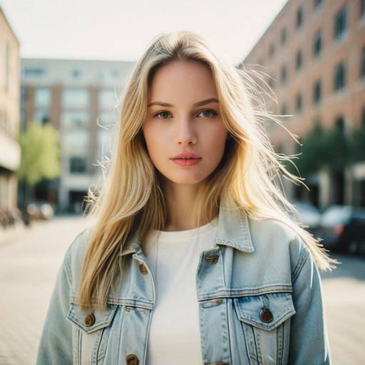 Vintage Urban Portrait of Young Woman