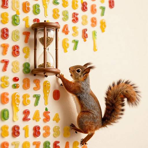 Clockwork Squirrel Climbing Gummy Numbers