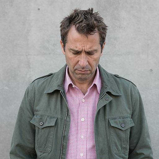 Portrait of Anxious Middle-Aged Man